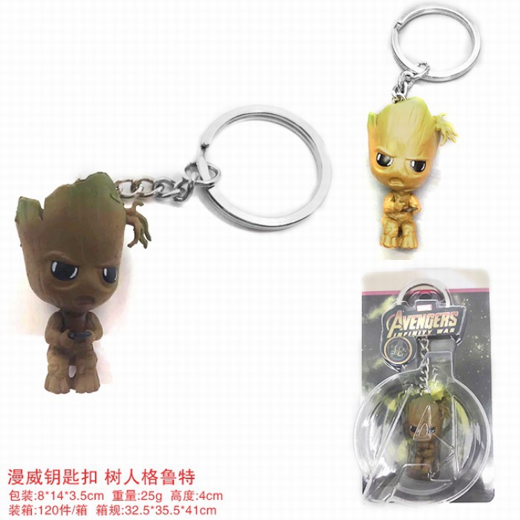 The Avengers Groot Doll Keychain pendant 4CM a box of 120