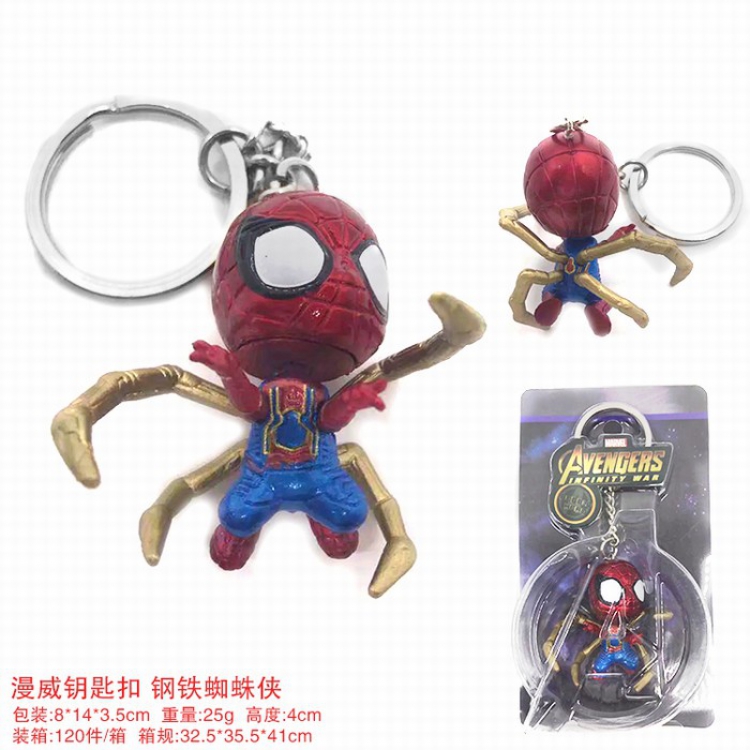 The Avengers Iron Spiderman Doll Keychain pendant 4CM a box of 120