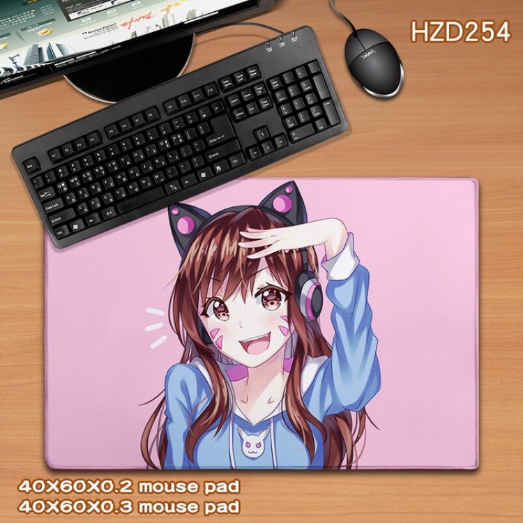 Overwatch Anime rubber Desk mat mouse pad 40X60CM HZD254