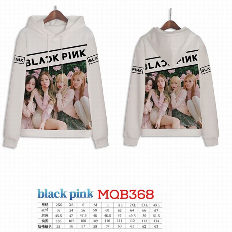 BLACK PINK Full Color Long sleeve Patch pocket Sweatshirt Hoodie 9 sizes from XXS to XXXXL MQB368