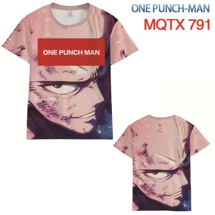 One Punch Man Full color printed short sleeve t-shirt 10 sizes from XXS to 5XL MQTX791