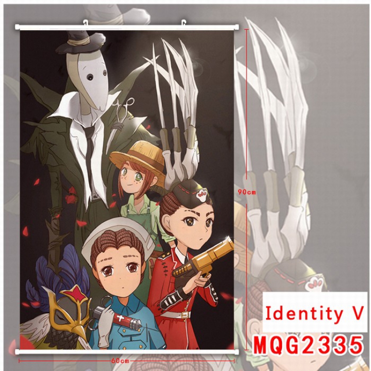 Identity V White Plastic rod Cloth painting Wall Scroll 40X60CM MQG2335