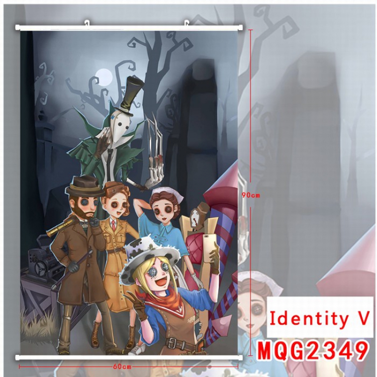 Identity V White Plastic rod Cloth painting Wall Scroll 40X60CM MQG2349