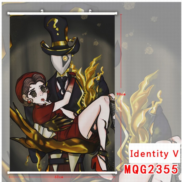 Identity V White Plastic rod Cloth painting Wall Scroll 40X60CM MQG2355