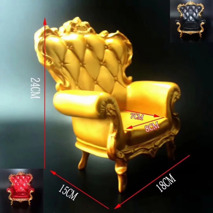 Dragon chair sofa yellow Prop display rack Boxed Figure Decoration 24X18X18CM 0.438KGS
