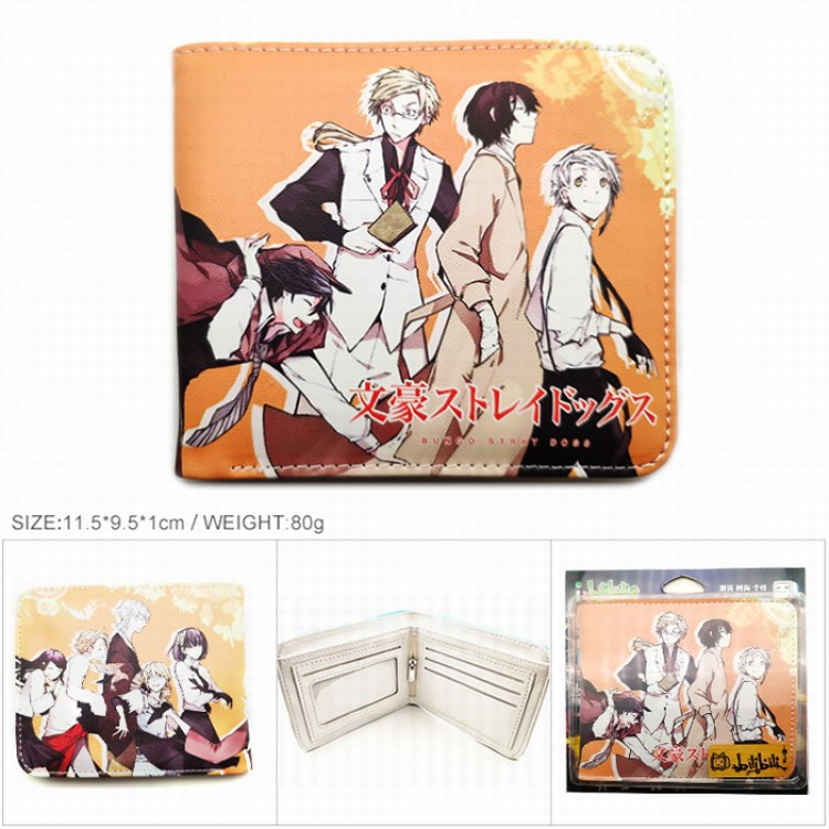 Bungo Stray Dogs Short color picture two fold wallet Purse HK-366