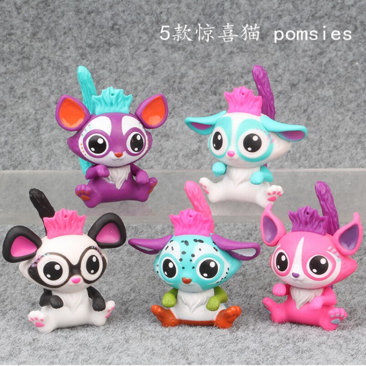 Surprise cat a set of 5 Bagged Figure Decoration 5CM 0.15KG