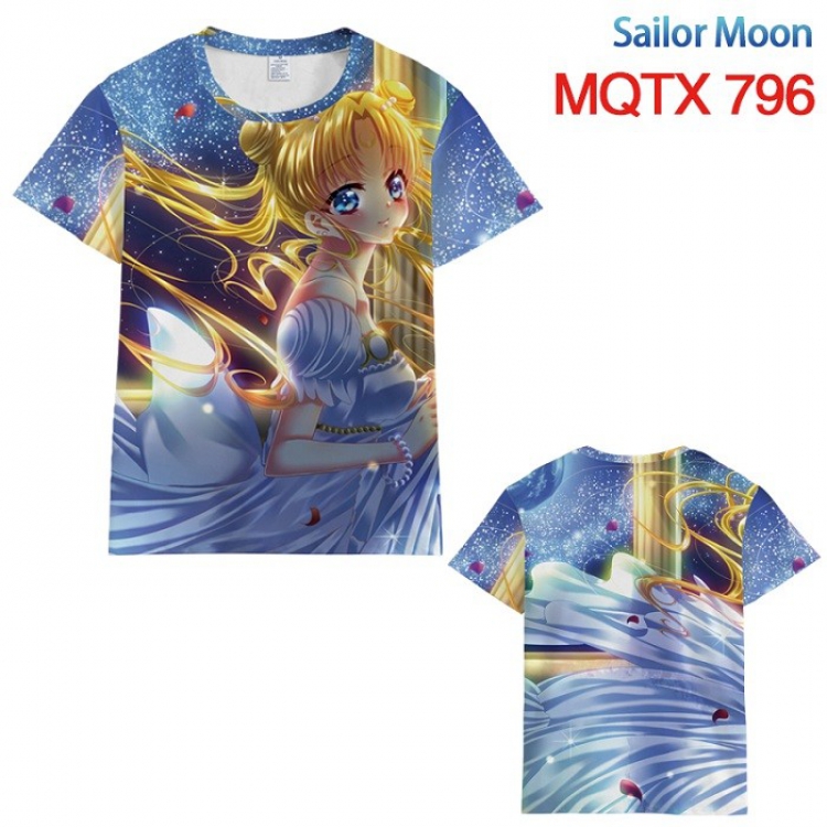 Sailormoon Full color printed short sleeve t-shirt 10 sizes from XXS to 5XL MQTX796