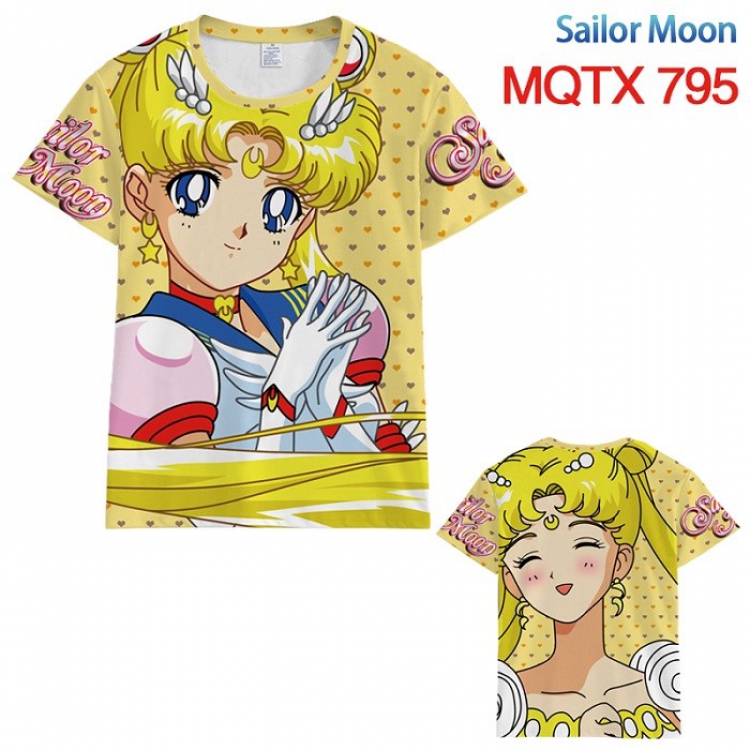 Sailormoon Full color printed short sleeve t-shirt 10 sizes from XXS to 5XL MQTX795