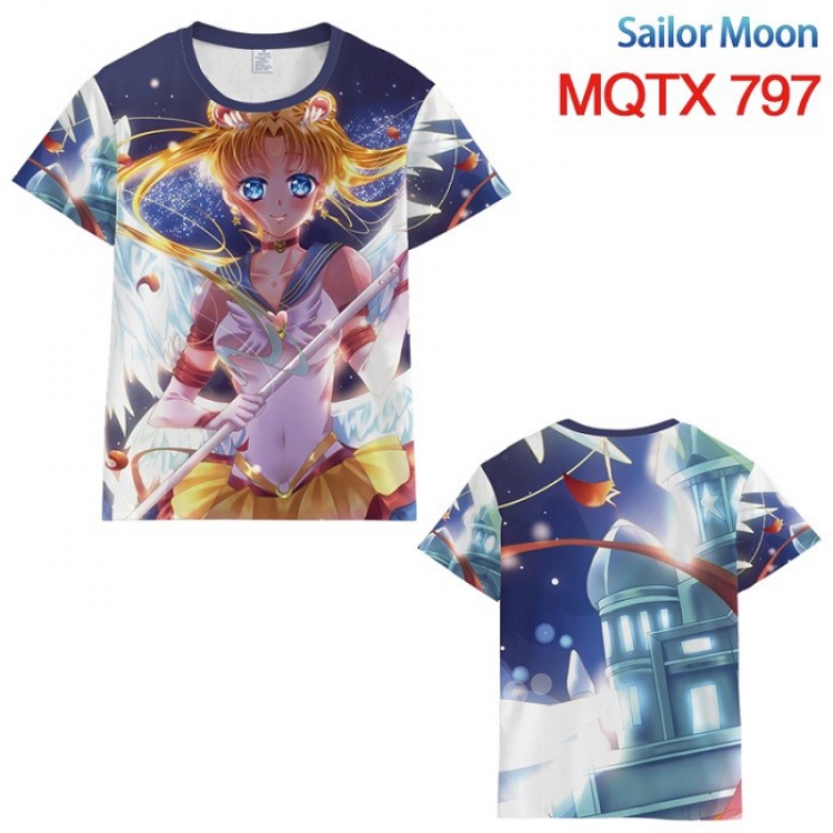Sailormoon Full color printed short sleeve t-shirt 10 sizes from XXS to 5XL MQTX797