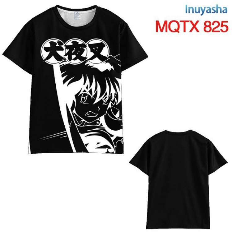 Inuyasha Black and white line draft Short sleeve T-shirt 10 sizes from XXS to 5XL MQTX 825