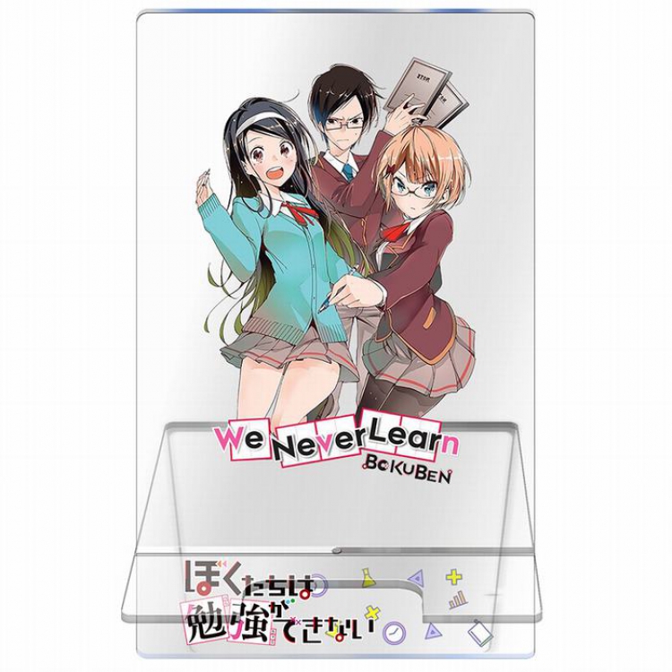 We can't learn together Transparent acrylic phone holder 13CM Style A