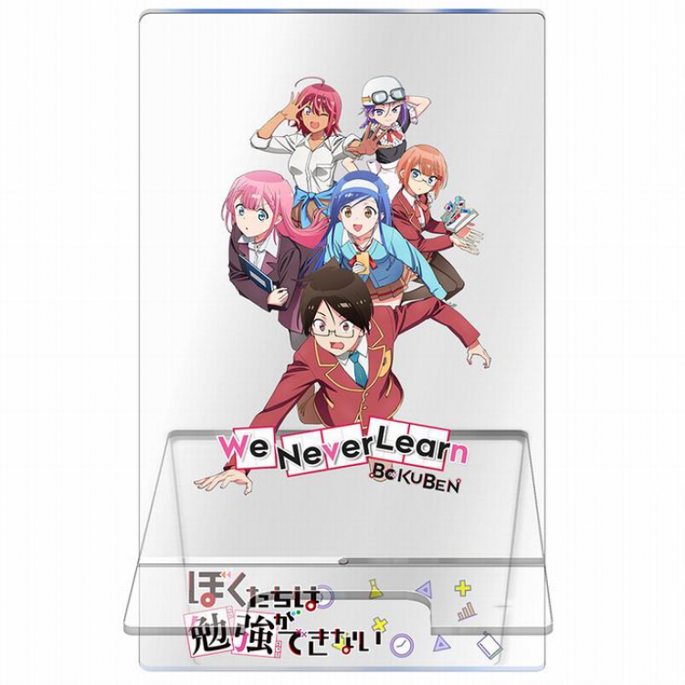 We can't learn together Transparent acrylic phone holder 13CM Style B