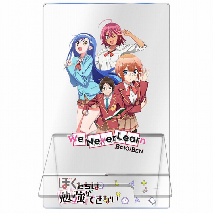 We can't learn together Transparent acrylic phone holder 13CM Style C