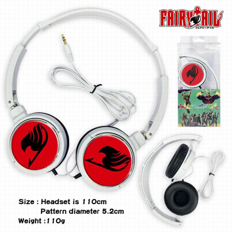 Fairy tail Headset Head-mounted Earphone Headphone 110G Style 01