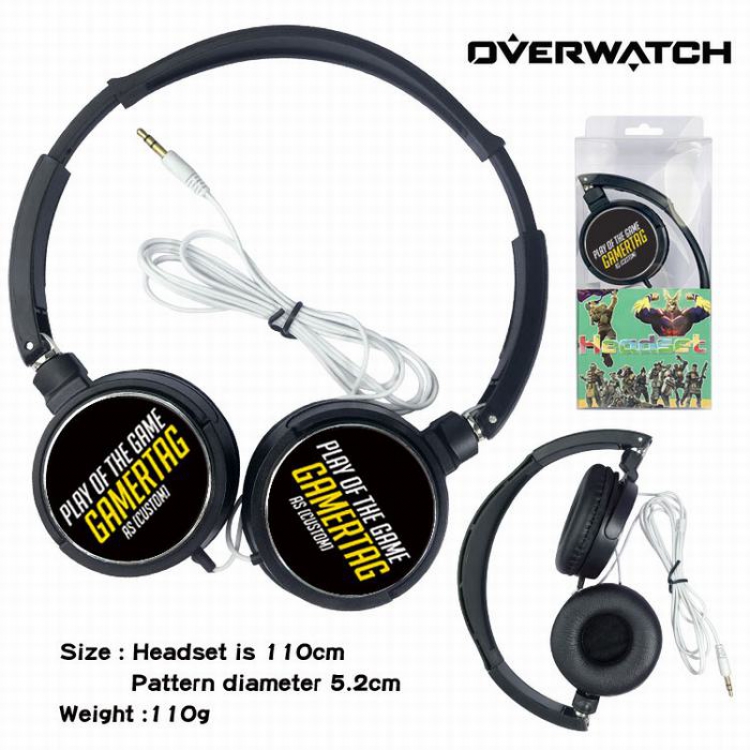 Overwatch Headset Head-mounted Earphone Headphone 110G Style 03