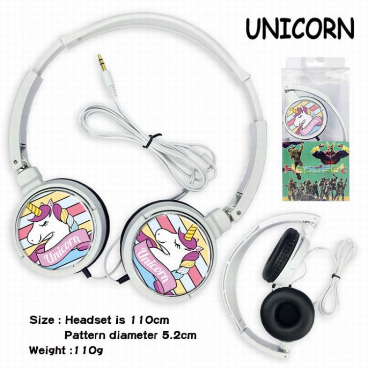 Unicorn Headset Head-mounted Earphone Headphone 110G Style 02