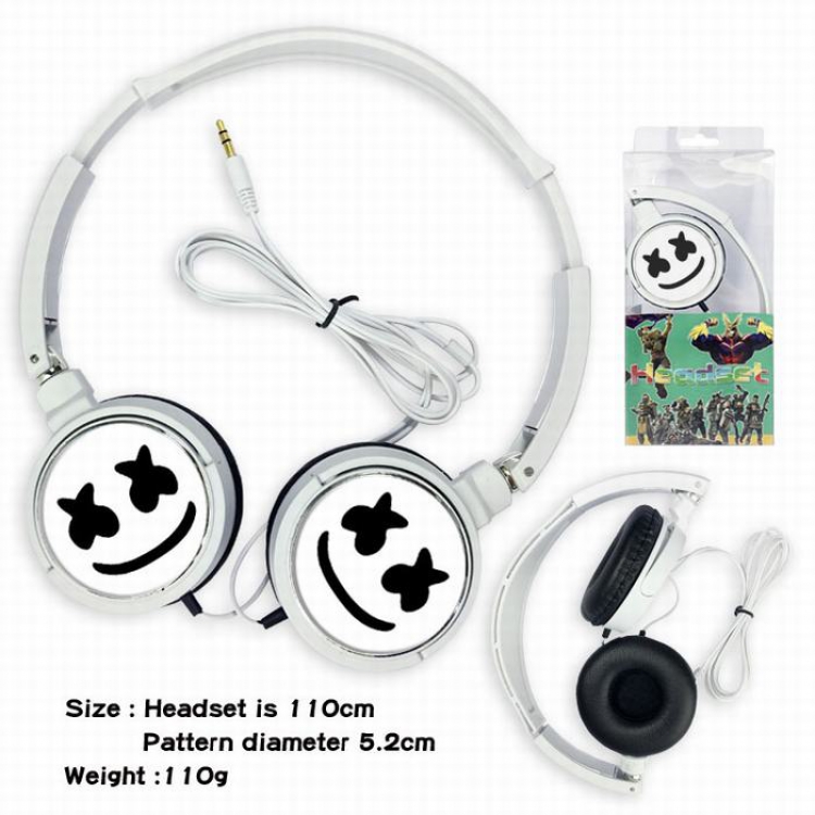 Marshmello Headset Head-mounted Earphone Headphone 110G Style B