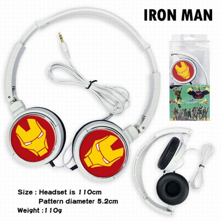 Iron Man Headset Head-mounted Earphone Headphone 110G