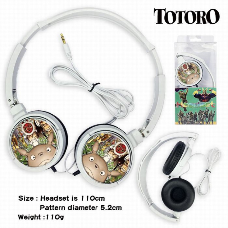 TOTORO Headset Head-mounted Earphone Headphone 110G Style 01