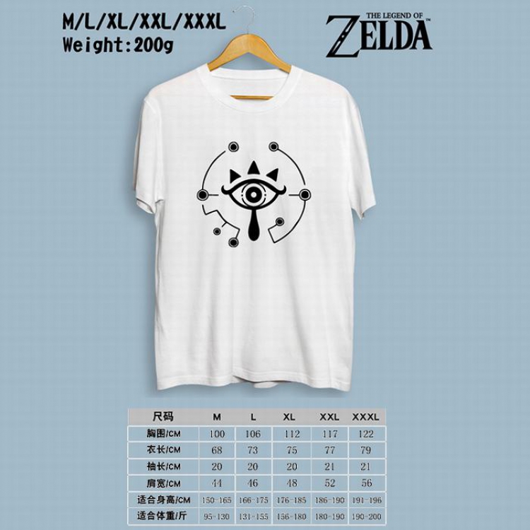 The Legend of Zelda Printed round neck short-sleeved T-shirt M-L-XL-XXL-XXXL Style 3