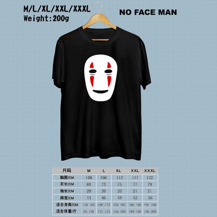 Spirited Away Printed round neck short-sleeved T-shirt M-L-XL-XXL-XXXL 