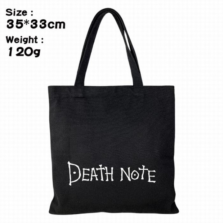Death note Canvas shopping bag shoulder bag Tote bag 35X33CM 120G Style 2