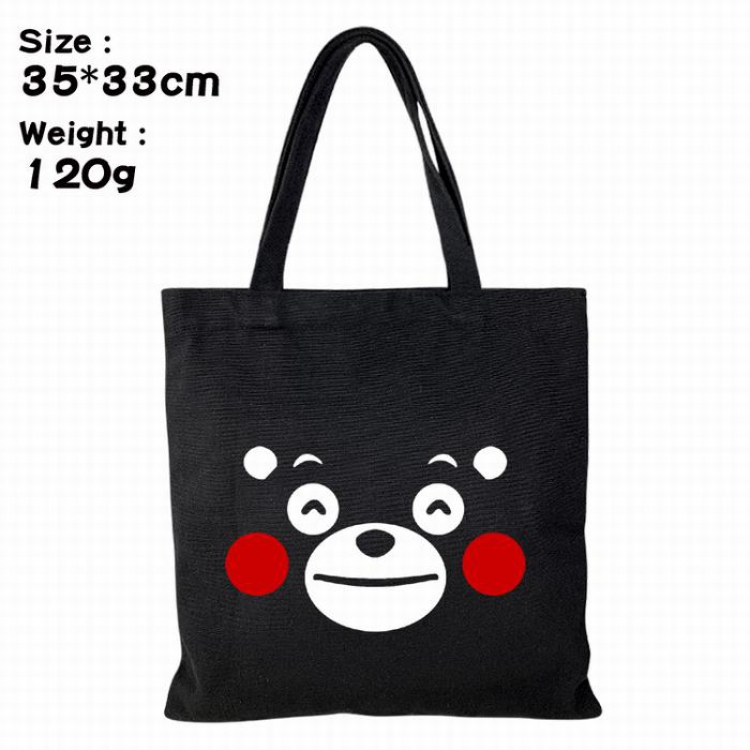 Kumamon Canvas shopping bag shoulder bag Tote bag 35X33CM 120G Style 3