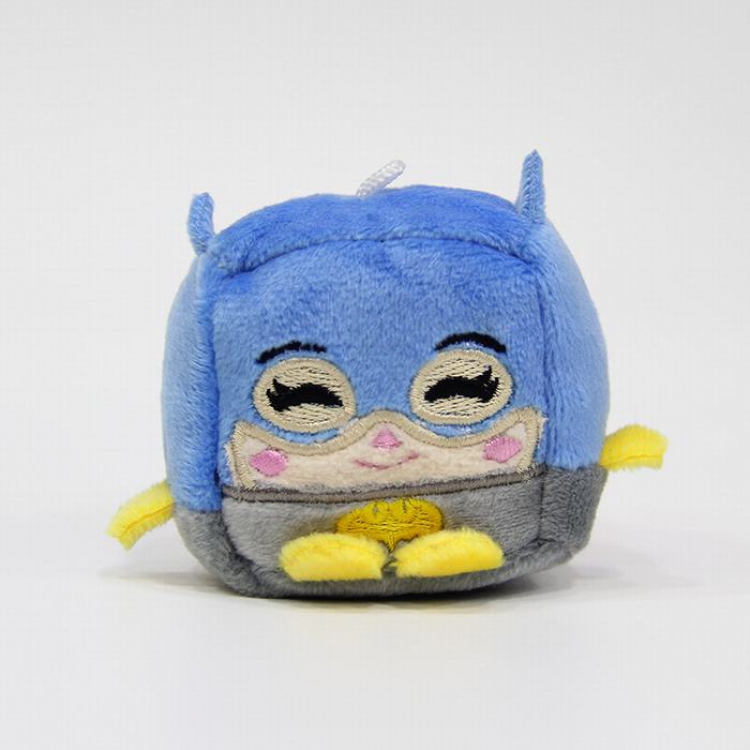 Justice League a set of 10 Four square plush toy doll keychain pendant 6X6CM Style C