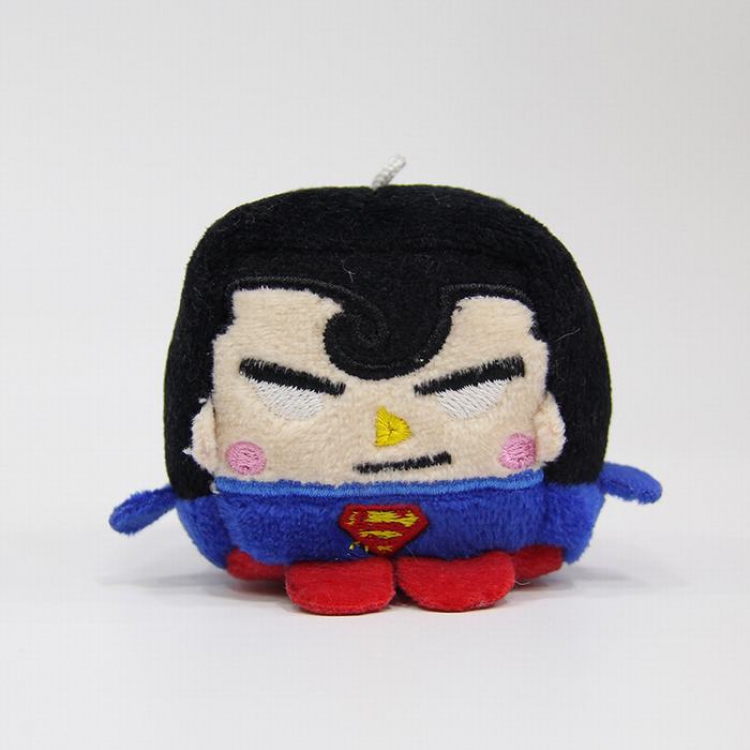 Justice League a set of 10 Four square plush toy doll keychain pendant 6X6CM Style D