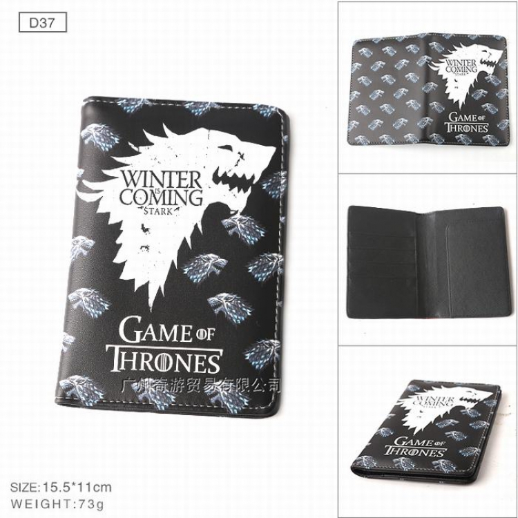 Game of Thrones PU leather multi-function travel ticket holder passport protector D37