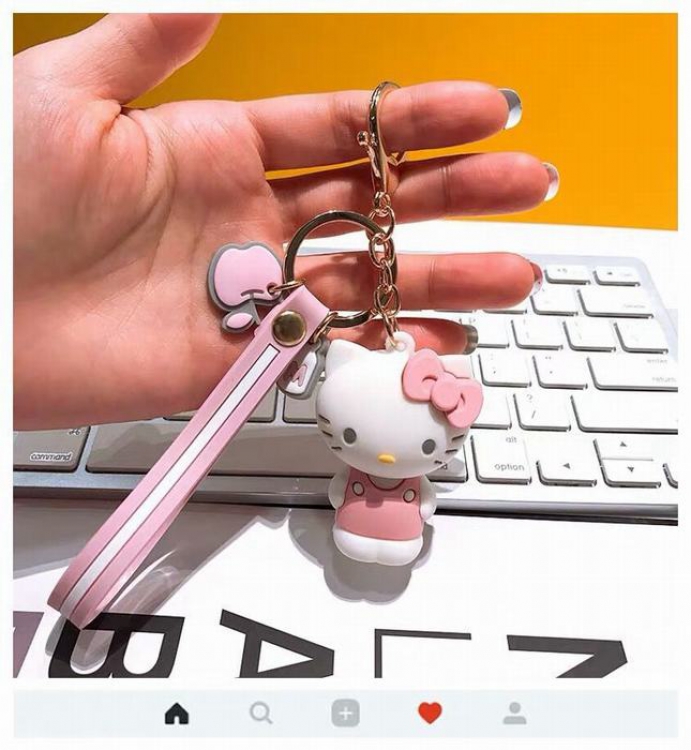 Hello Kitty Cartoon creativity cute OPP bag Keychain pendant Style R price for 5pcs