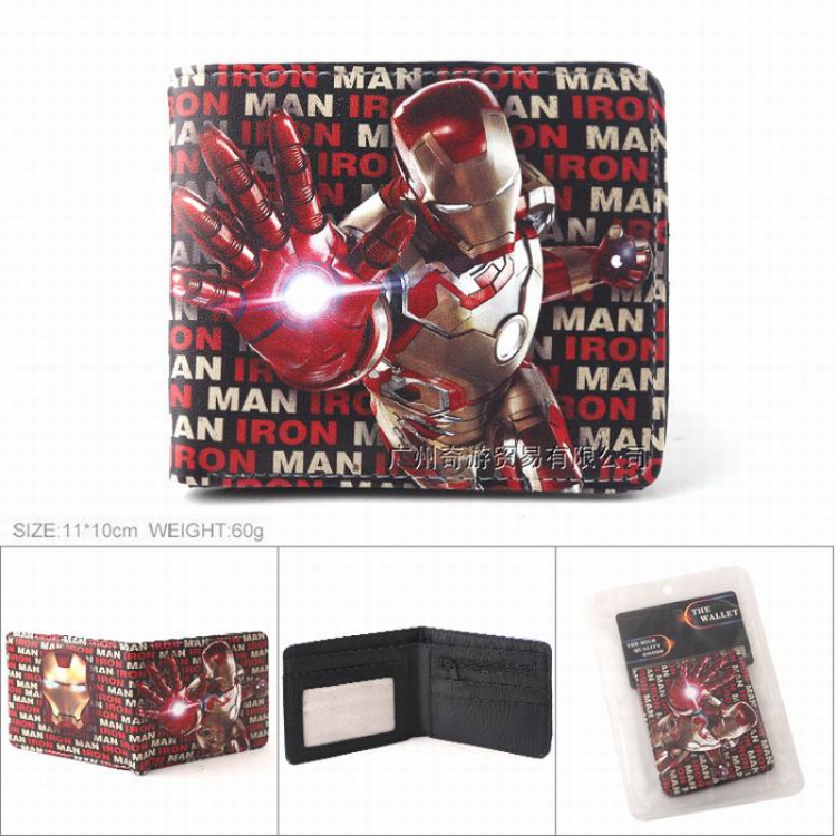 The avengers allianc Full color Twill two-fold short wallet Purse 11X10CM 