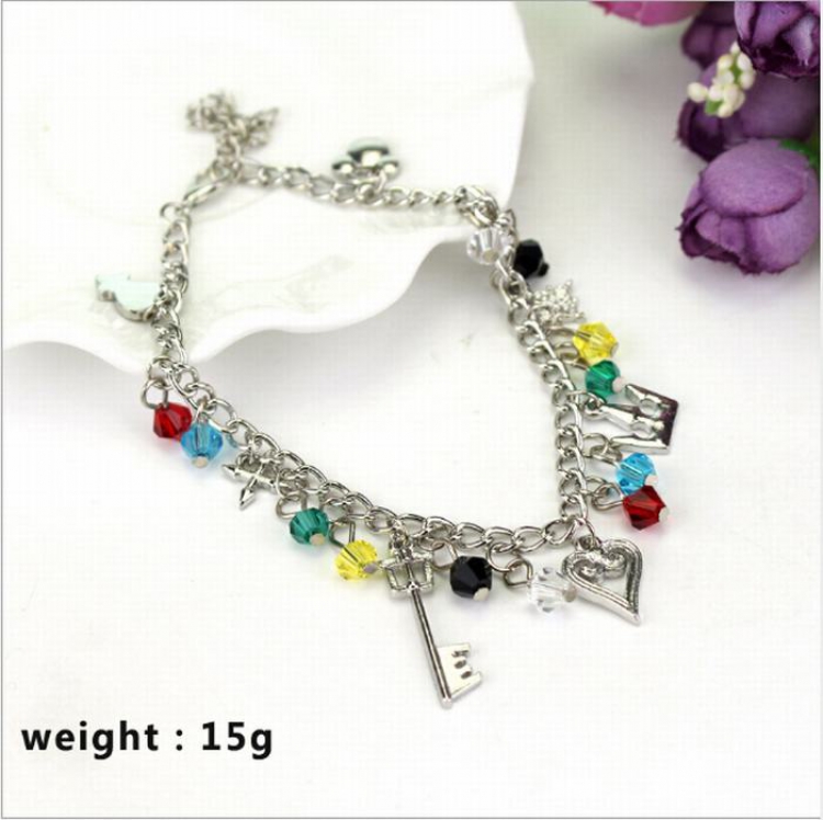 Kingdom hearts Creative fashion jewelry bracelet opp bag 27CM price for 5 pcs 