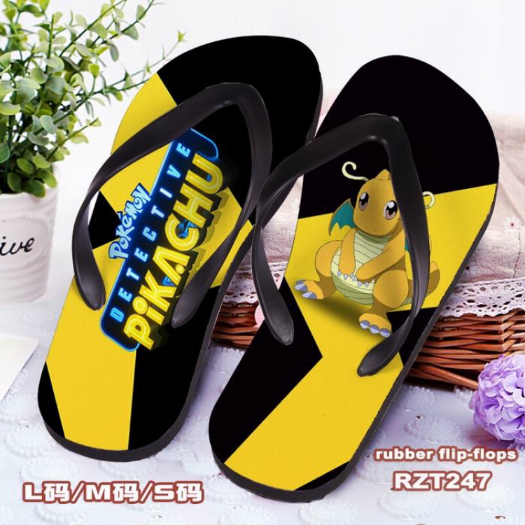 Detective Pikachu Cloth surface Flip-flops slipper S.M.L RZT247