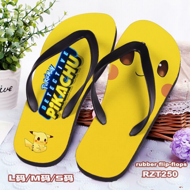 Detective Pikachu Cloth surface Flip-flops slipper S.M.L RZT250