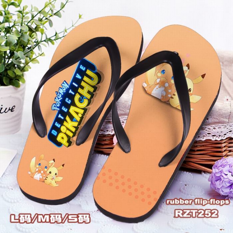 Detective Pikachu Cloth surface Flip-flops slipper S.M.L RZT252