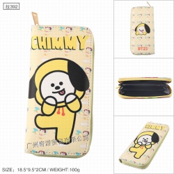 BTS BT21 PU leather color zipp...