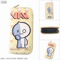 BTS BT21 PU leather color zipp...