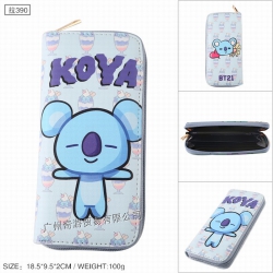 BTS BT21 PU leather color zipp...