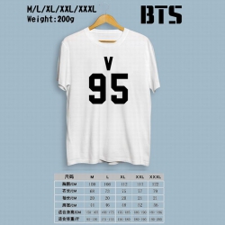 BTS Printed round neck short-s...