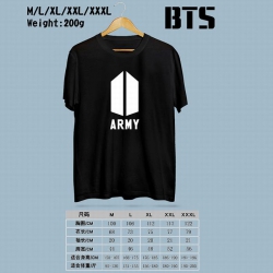 BTS Printed round neck short-s...