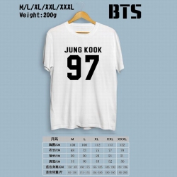 BTS Printed round neck short-s...