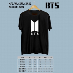 BTS Printed round neck short-s...