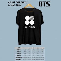 BTS Printed round neck short-s...