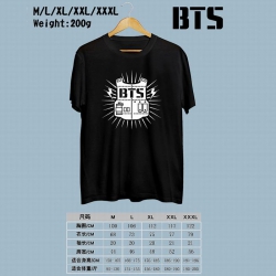 BTS Printed round neck short-s...