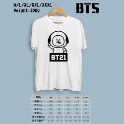 BTS BT21 Printed round neck sh...