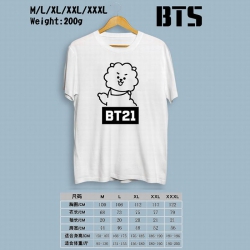 BTS BT21 Printed round neck sh...