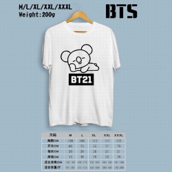 BTS BT21 Printed round neck sh...