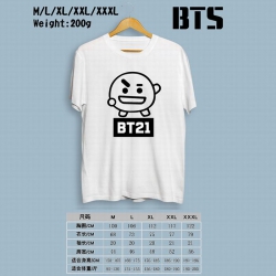 BTS BT21 Printed round neck sh...